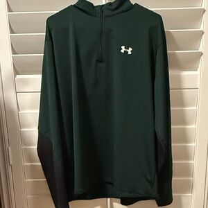 Under Armour Forest Green and Black Quarter-Zip Pullover